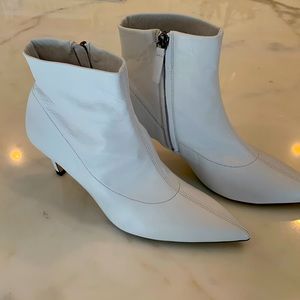 White Zara booties
